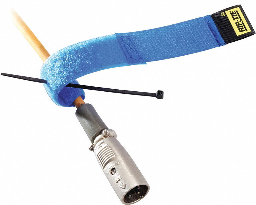 Hook-and-Loop Cable Tie 6 in Black PK10