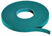 Hook-and-Loop Cable Tie Roll 15 ft Green