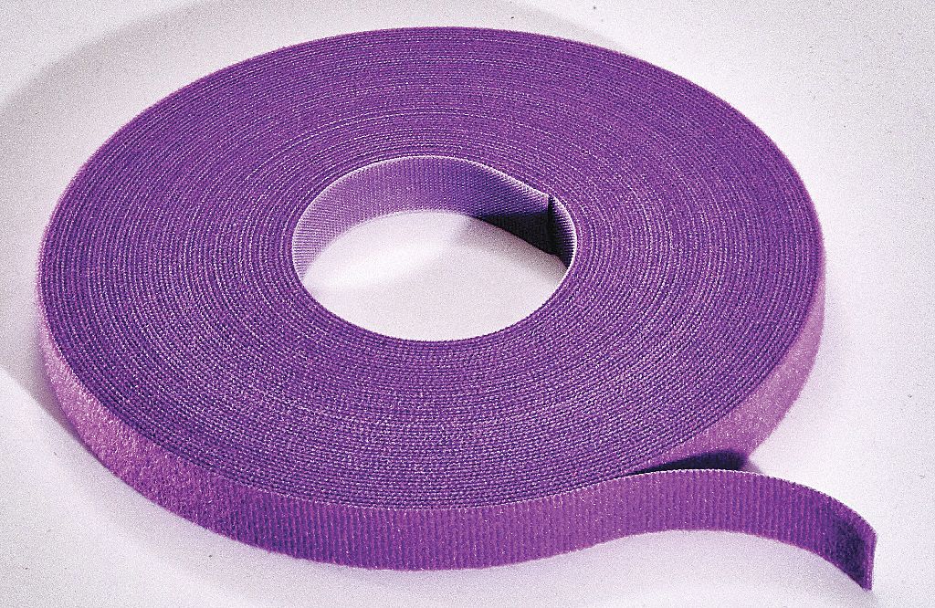 Hook-and-Loop Tie Roll 75 ft Violet
