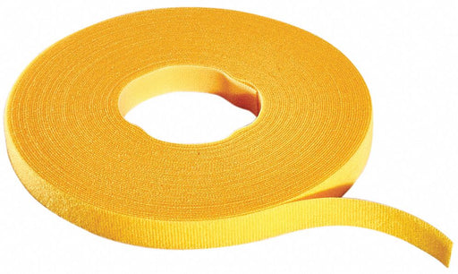 Hook-and-Loop Cable Tie Roll 75 ft Yellw