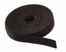 Hook-and-Loop Cable Tie Roll 15 ft Black
