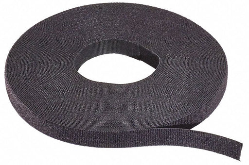 Hook-and-Loop Cable Tie Roll 75 ft Black