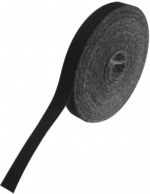 Hook-and-Loop Cable Tie Roll 30 ft Black