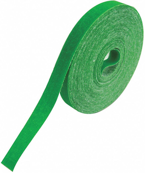 Hook-and-Loop Cable Tie Roll 30 ft Green