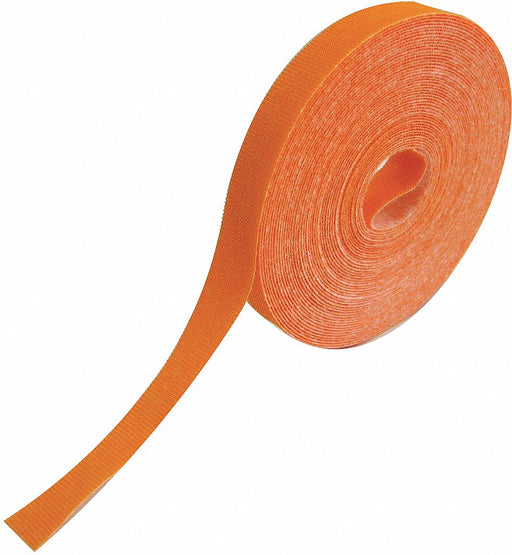 Hook-and-Loop Cable Tie Roll 75 ft Ornge