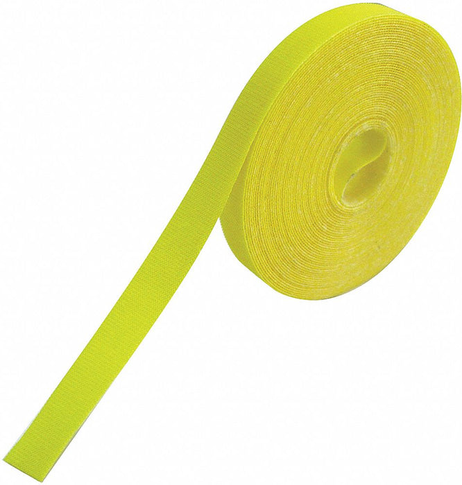 Hook-and-Loop Cable Tie Roll 30 ft Yellw