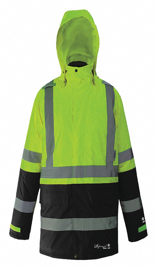 Rain Jacket Class 3 Type R Blk/Ylw 2XL