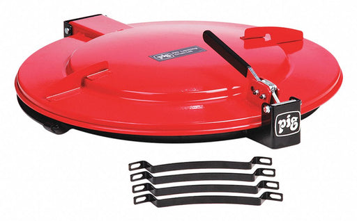 Drum Lid Red Steel 30 gal