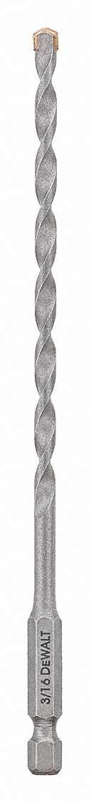 Impact Masonry Drill Bit Hex 3/16 x 4 