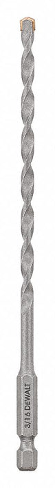 Impact Masonry Drill Bit Hex 3/16 x 4 