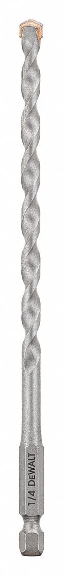 Impact Masonry Drill Bit Hex 1/4 x 4 