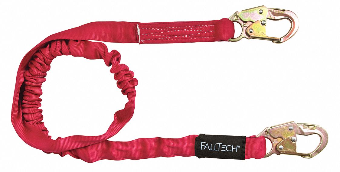 Shock-Absorbing Lanyard Red