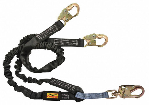 Shock-Absorbing Lanyard Black