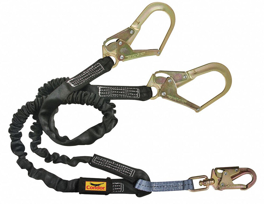 Shock-Absorbing Lanyard Black