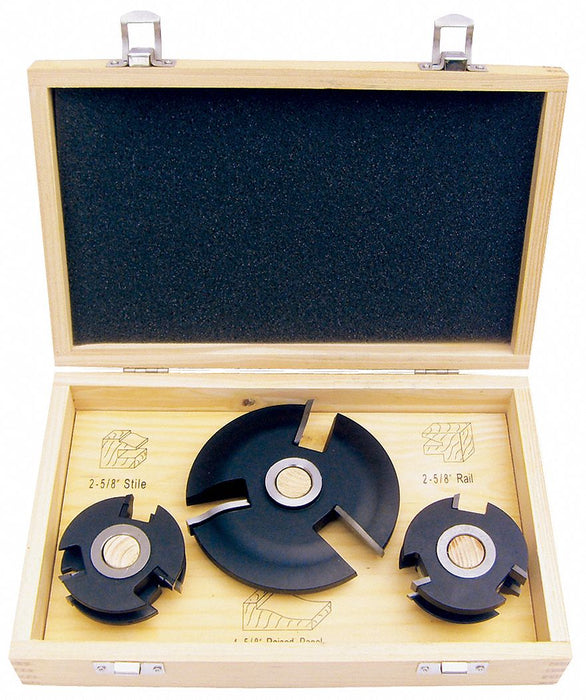 Router Bit Set 3 Pc Carbide Tipped
