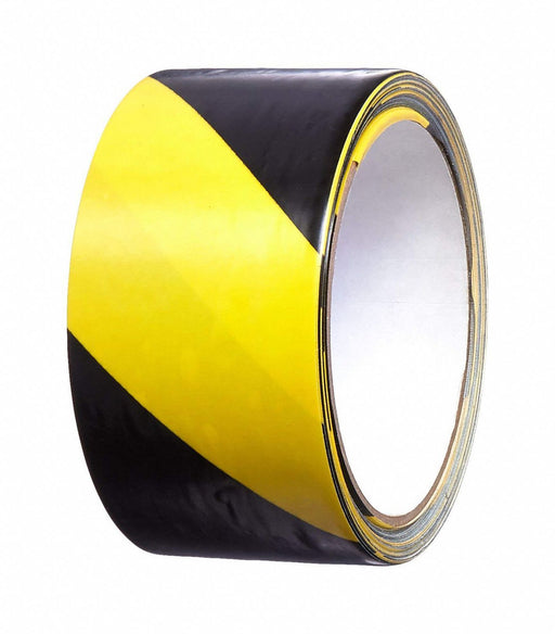 Floor Tape Black/Yellow 2 inx60 ft Roll