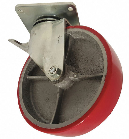 Plate Caster Swivel Polyurethane 9 1/2 H