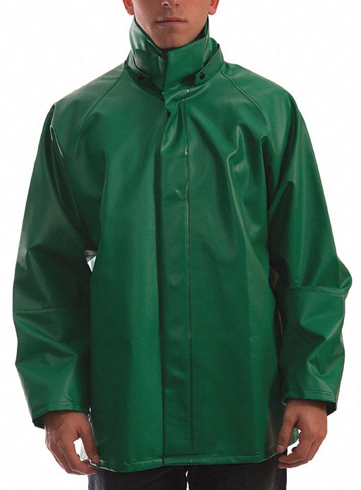 Flame Resistant Rain Jacket Green M