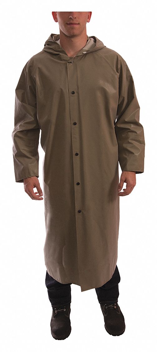 Flame Resistant Rain Coat Green L