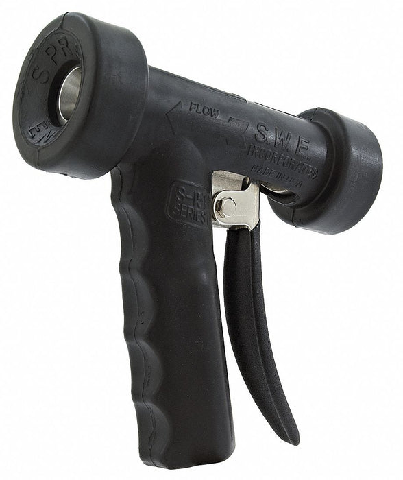 Hose Nozzle 1/2In Brass SS Rubber 6 In L