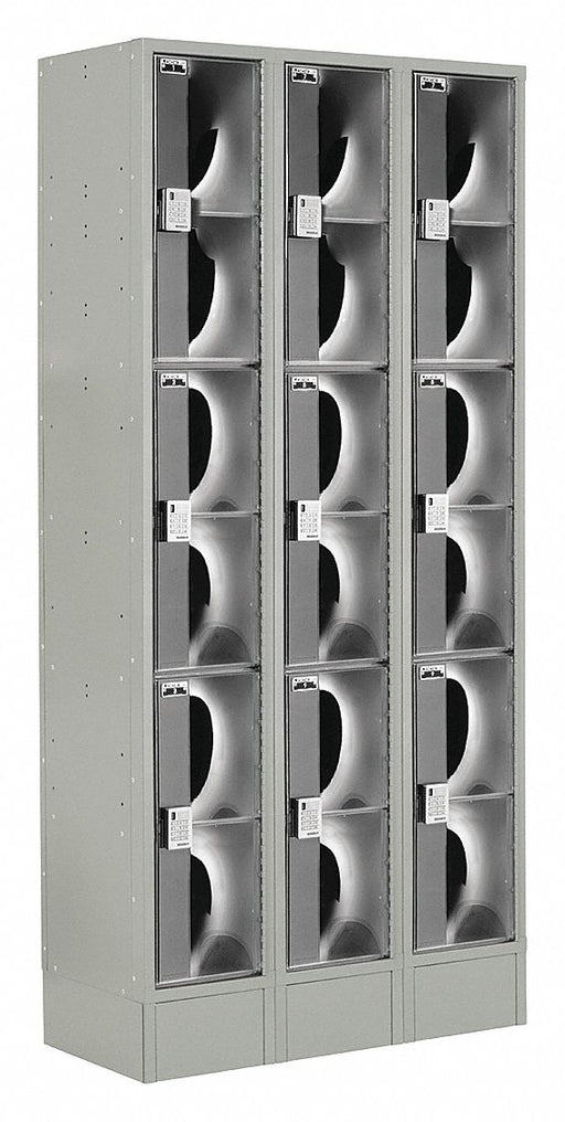 Wrdrb Lckr 3x3Lckr Gray 82 x36 x18 Assm