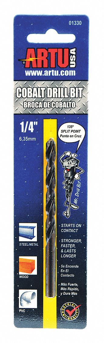 Jobber Bit 1/4 in Cobalt Steel