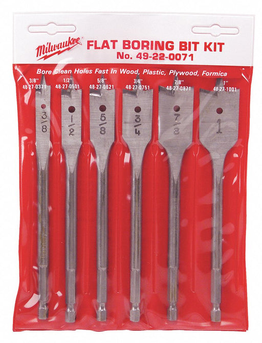 Spade Bit Set 3/8 to 1 6 pc.