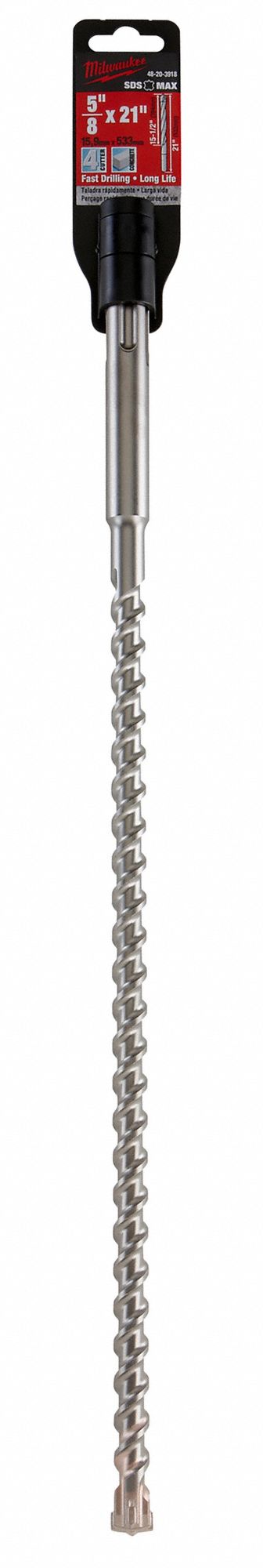 Hammer Drill Bit SDS Max 5/8x21 In