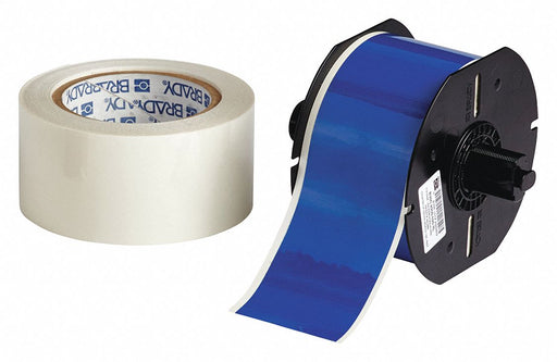 ContinuousLabelStock Blue Gloss 2-1/4inW