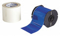 ContinuousLabelStock Blue Gloss 4inW