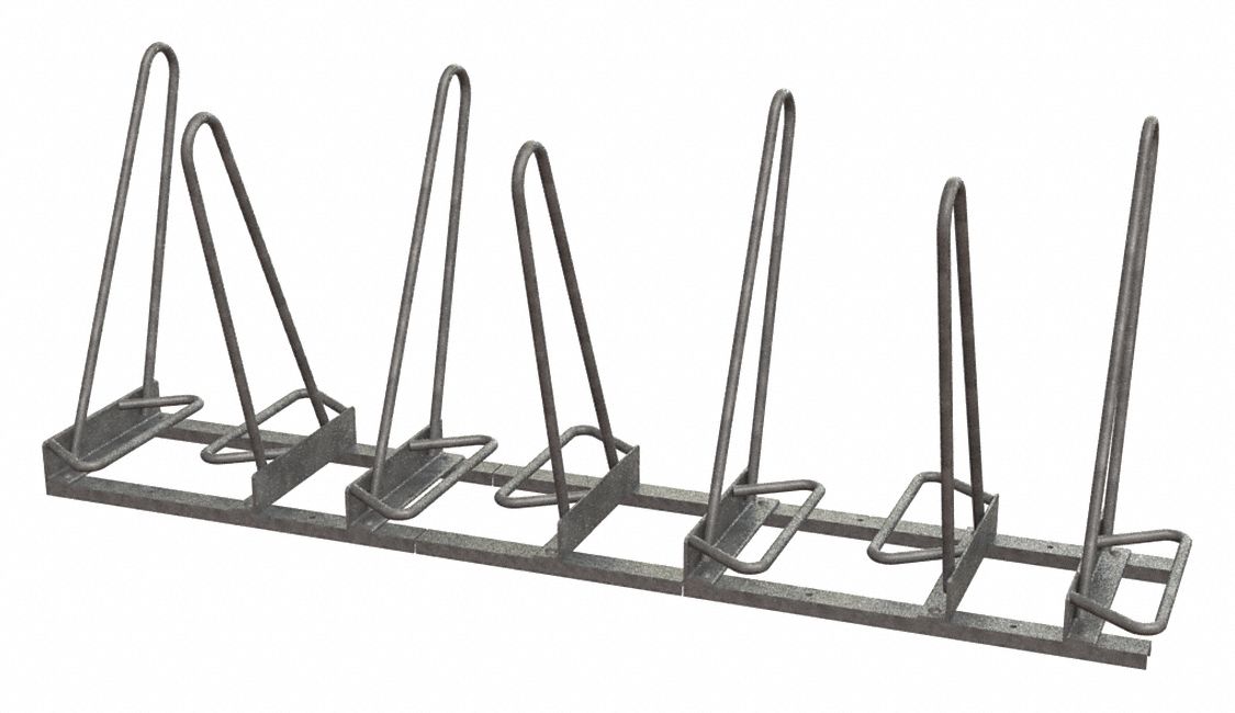 Bike Rack Silver Color 7 Cap. 25 W