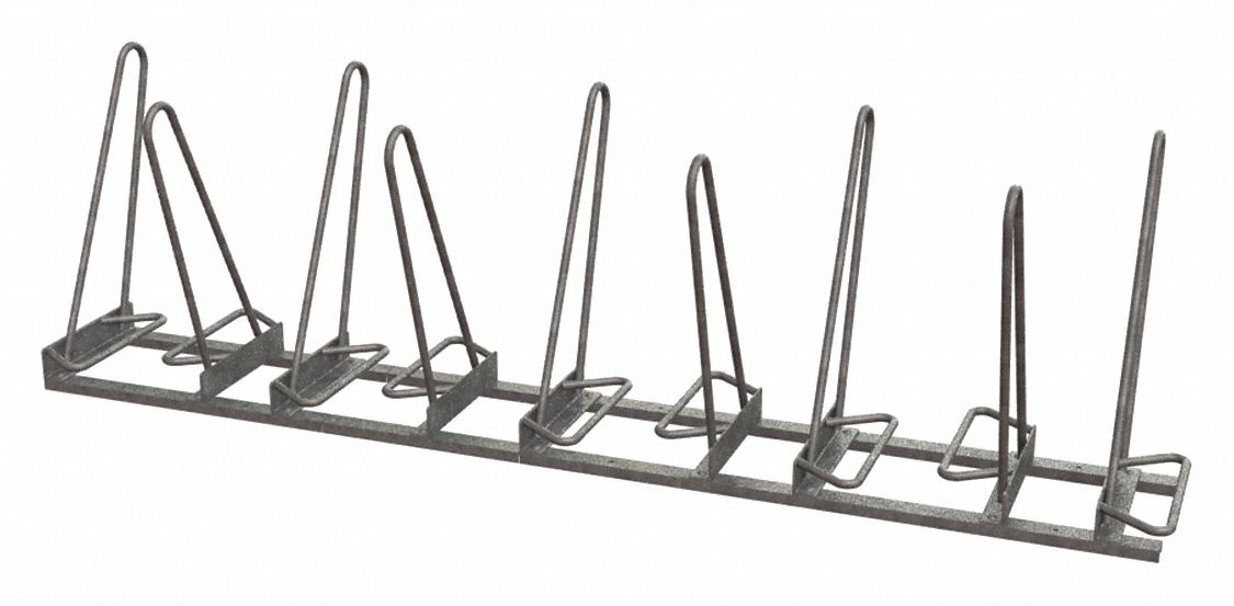 Bike Rack Silver Color 9 Cap. 25 W