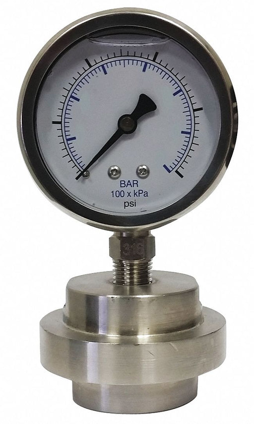 K4230 PressureGaugewithDiaphragmSeal 15psi 1PK