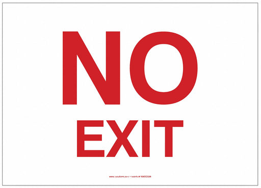Exit Sign No Exit 7 X10 