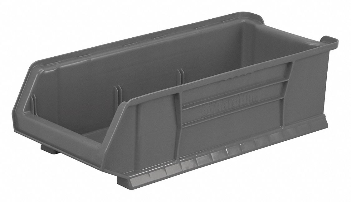 D5556 Super Size Bin Gray Plastic 7 in