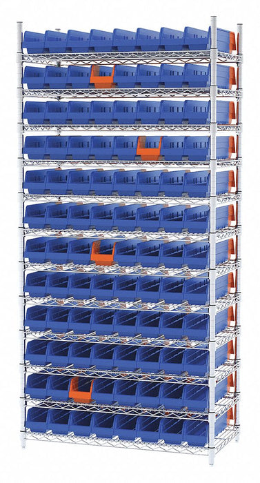 K6935 Bin Shlvng 18x74x36in Blue Orange
