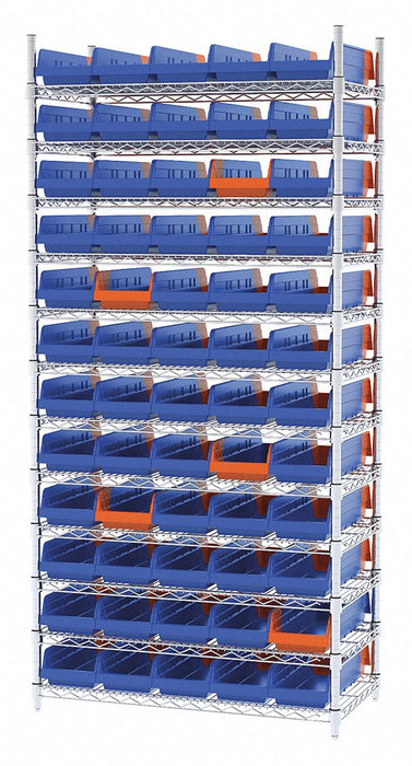 K6934 Bin Shlvng 18x74x36in Blue Orange