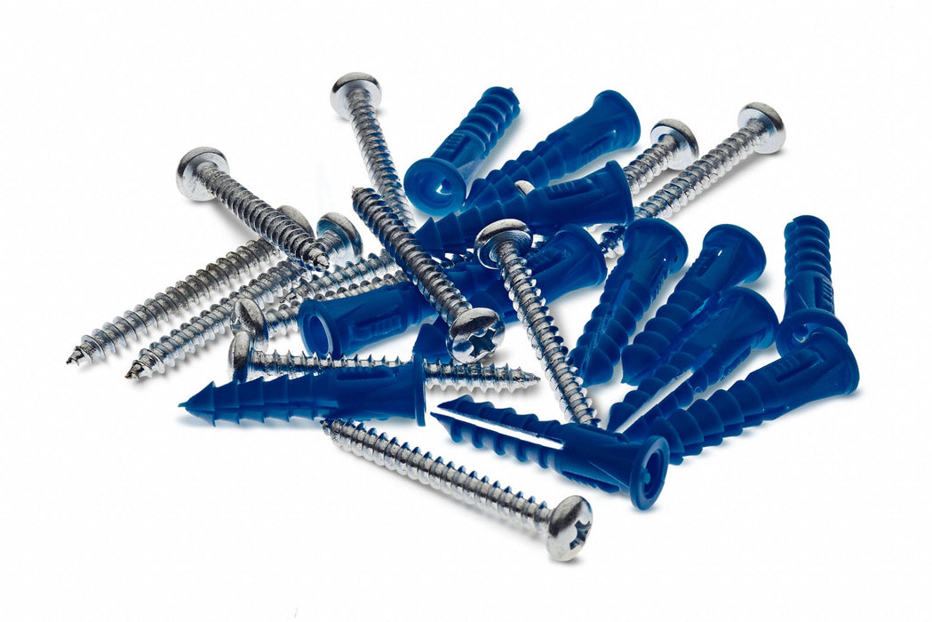Mounting Hardware Plastic SS Blue PK24