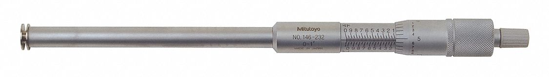 Groove Micrometer 0 to 1 in Range Flat