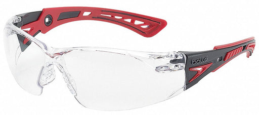 SafetyGlasses Clear Platinum Black/Red