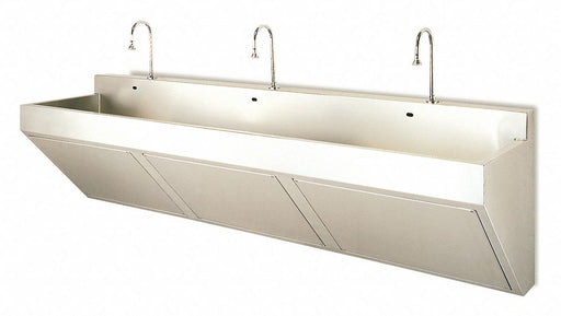 Scrub Sink 90 x23 x26 Silver