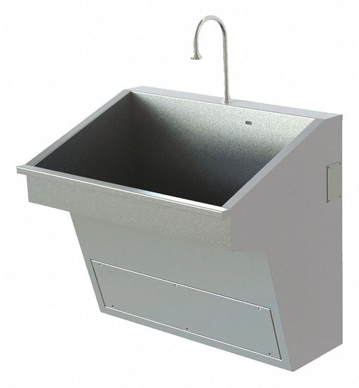 Scrub Sink 36 x23.875 x32.25 Silver