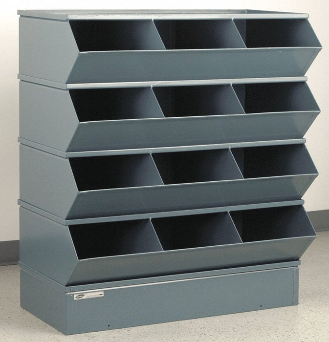 J4610 Sectional Bin Unit 12 Gray 41-1/2 in H