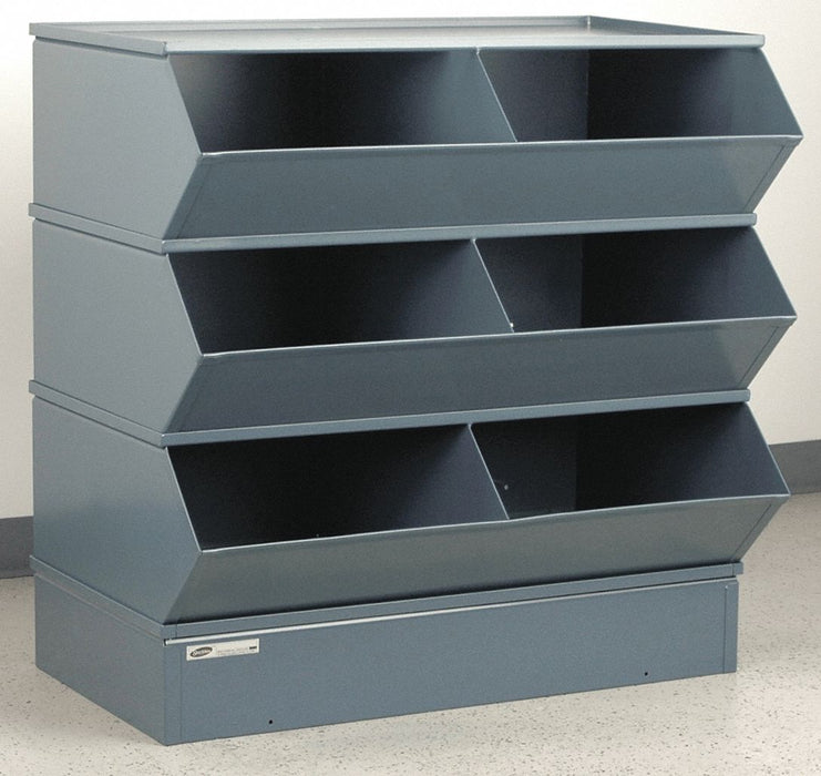 J4613 Sectional Bin Unit 6 Gray 38-5/8 in H