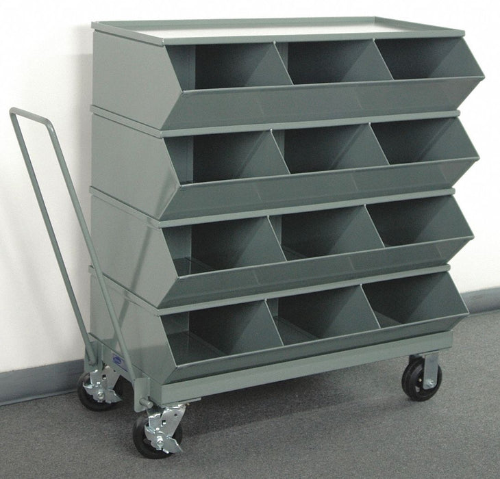 Sectional Bin Unit 12 Gray 40-7/8 in H