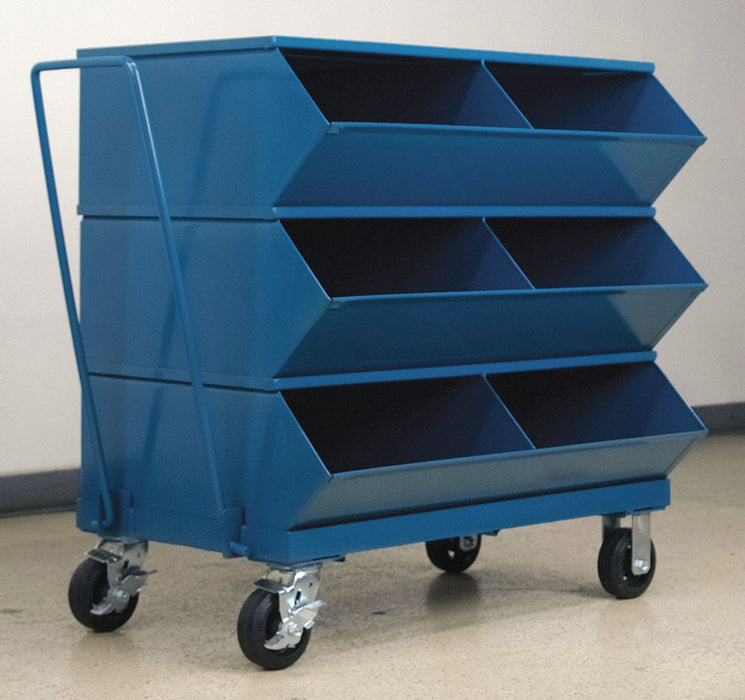 Sectional Bin Unit 6 Blue 37-7/8 in H