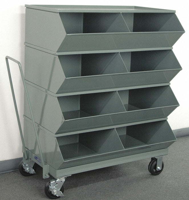 Sectional Bin Unit 8 Gray 48-1/4 in H