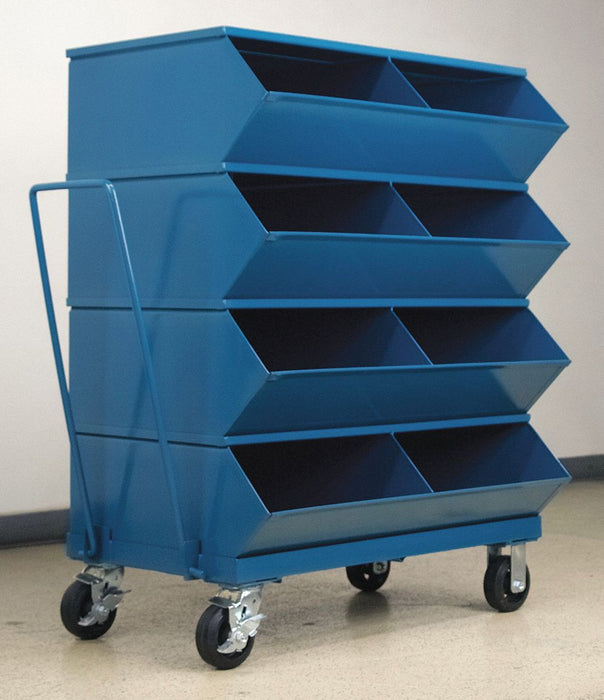 Sectional Bin Unit 8 Blue 48-1/4 in H