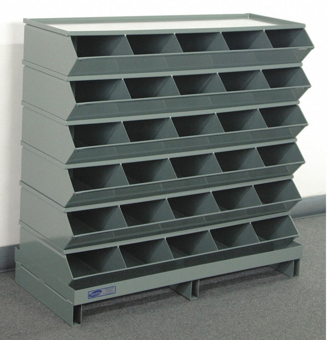 Sectional Bin Unit 30 Gray 35-1/2 in H
