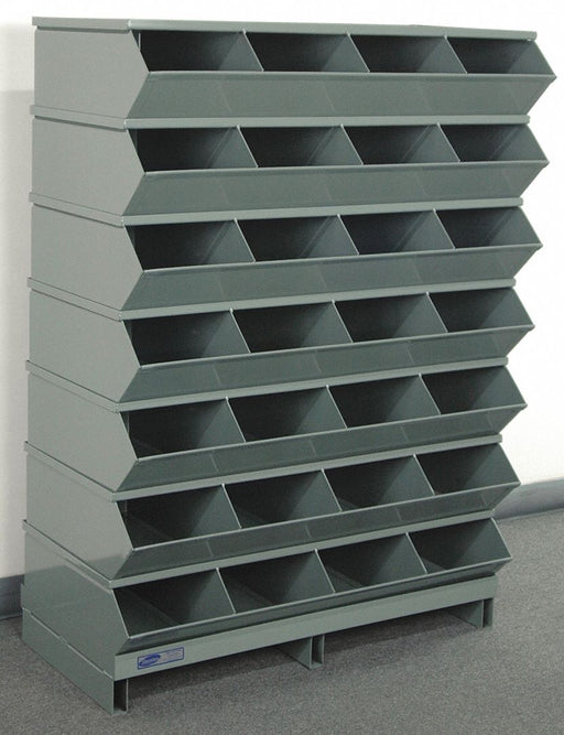 Sectional Bin Unit 28 Gray 50-7/8 in H